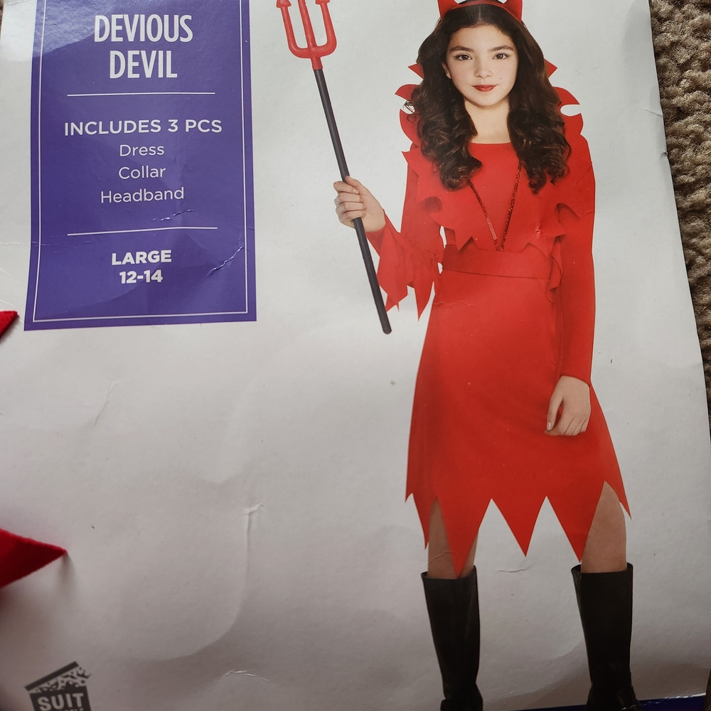 Devious Devil Kids Costume - Red